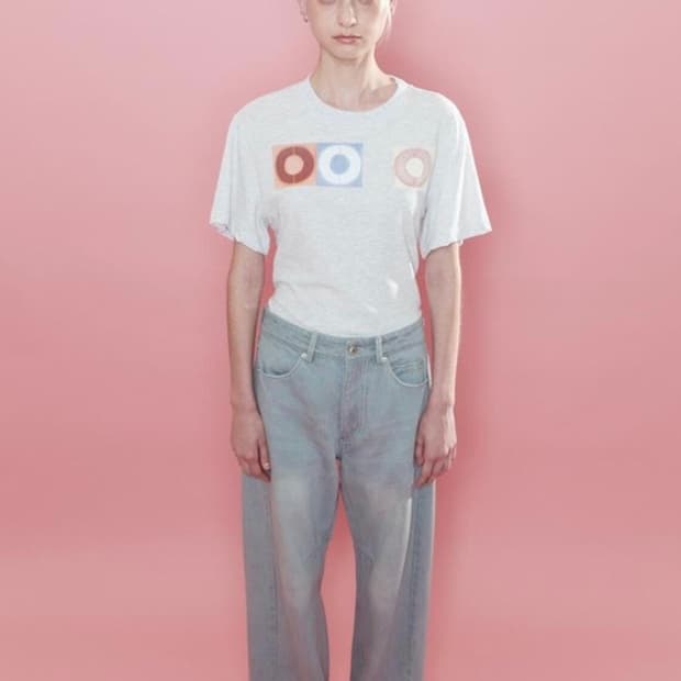 오들리워크샵 데님 바지 Wide Jeans, Debris