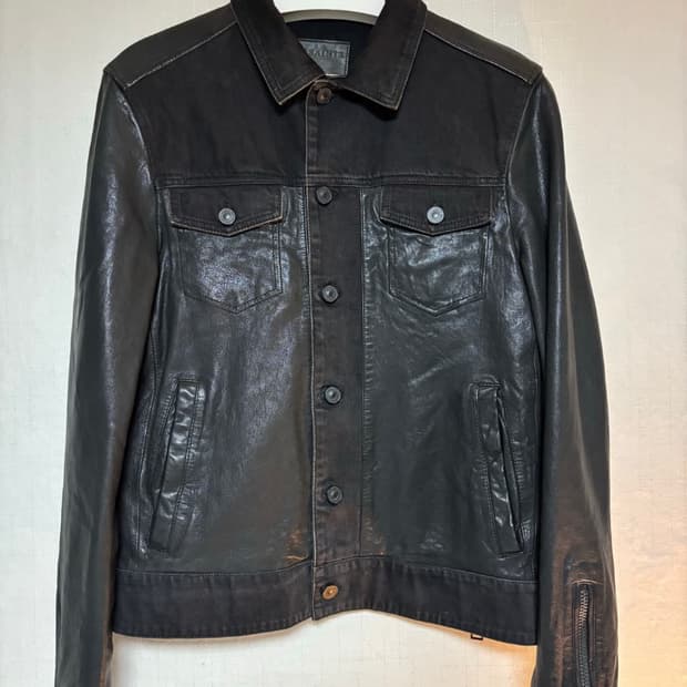 올세인츠 가죽데님자켓