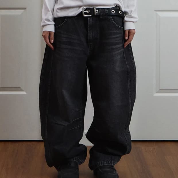 9999 아카이브 Technical Curved Denim Jeans