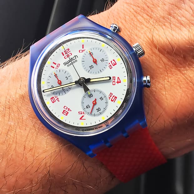 91년판) 빈티지 스와치 크로노 JFK