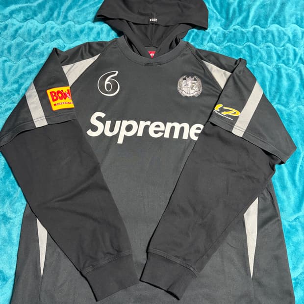 슈프림 후드 사커 저지 S