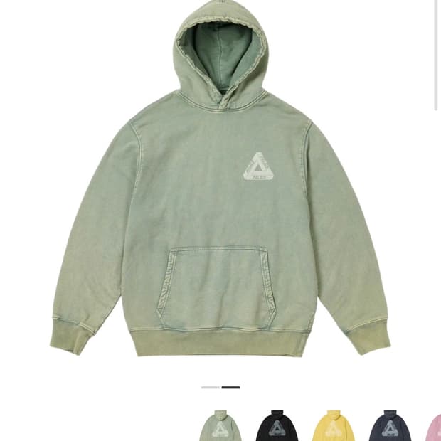 [L] 팔라스 워시드 아웃 트라이퍼 후드 그린