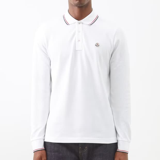 몽클레어 로고패치 삼선 PK 카라 남성 긴팔 티셔츠 챠콜 XL 83480