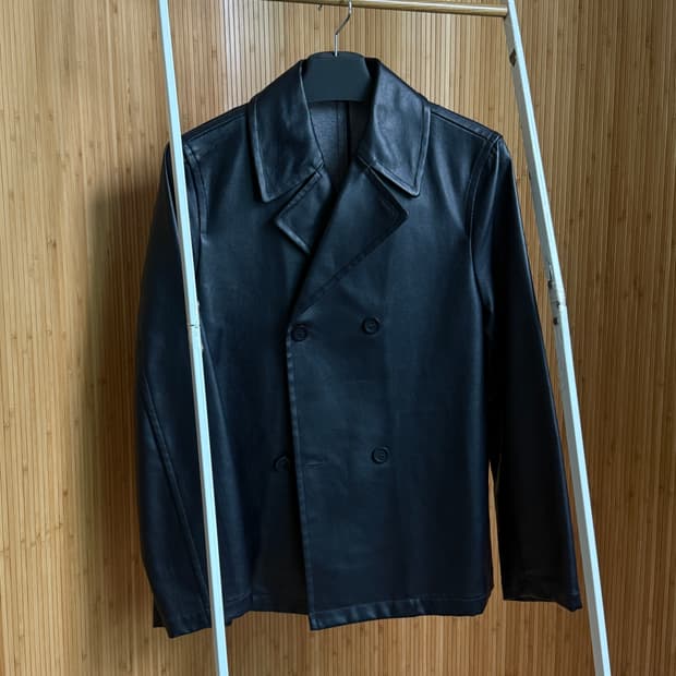 cos 코티드 데님 피코트 48