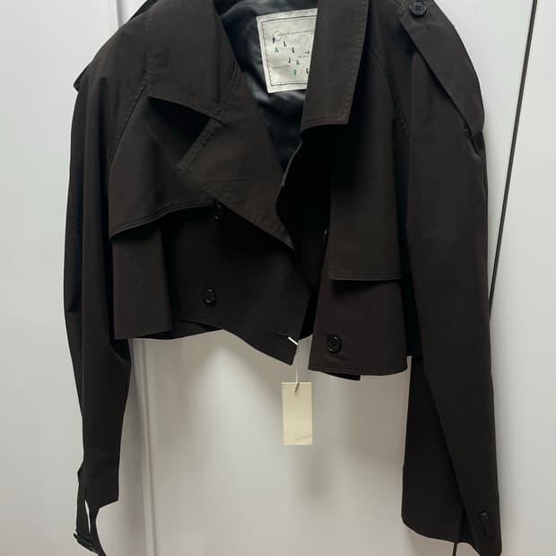 크롭 트렌치 블레이저