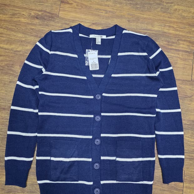 포에버21 스트라이프 가디건 미사용품
