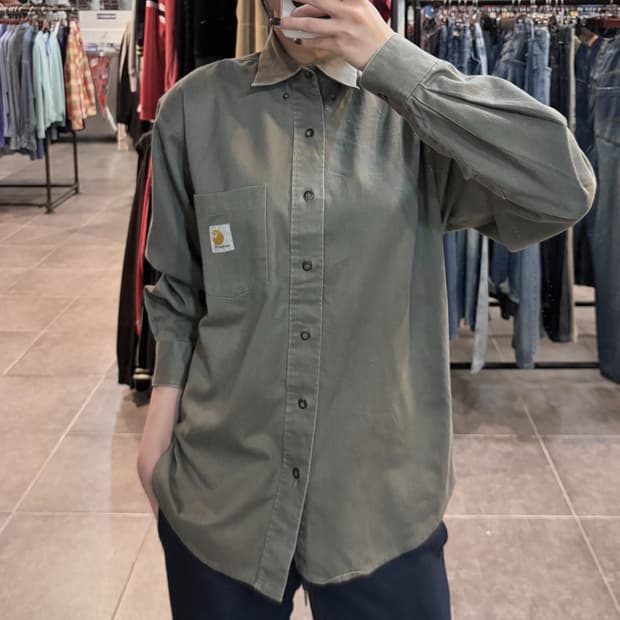 [NO.9] Carhartt 칼하트 데님 셔츠 그레이