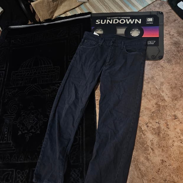 LEVI'S 513 블랙 데님 팬츠
