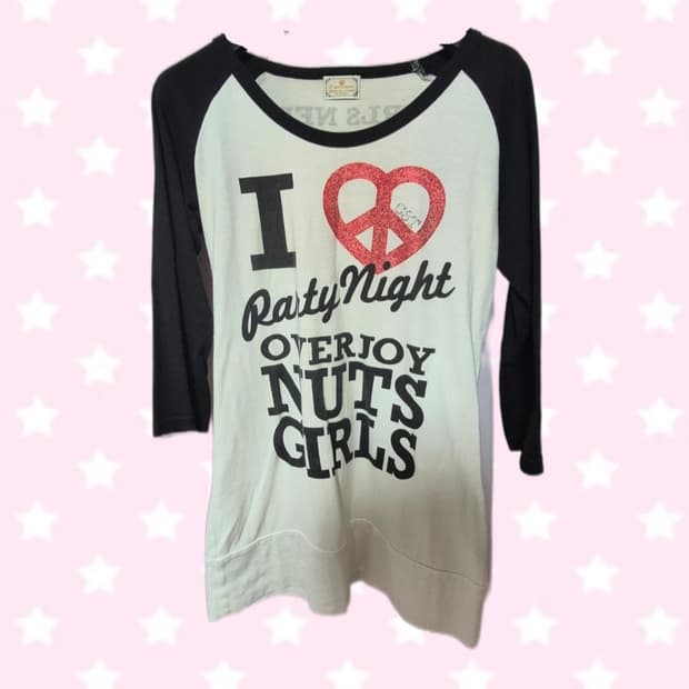 빈티지 펑크 나나깔 비비안st y2k 나그랑 7부 티셔츠