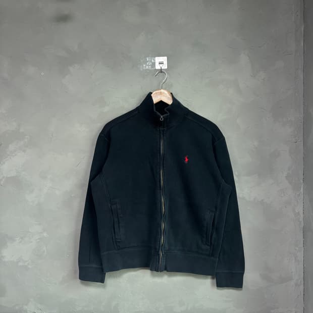 폴로 랄프로렌 코튼 니트집업 블랙