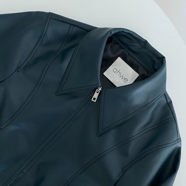 정가 268,000원) 아위 블루종 레더 자켓