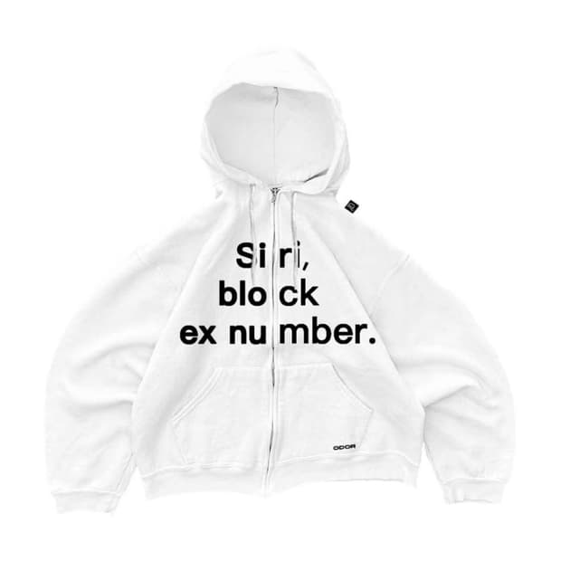 오도어 시리 후드집업 화이트 1