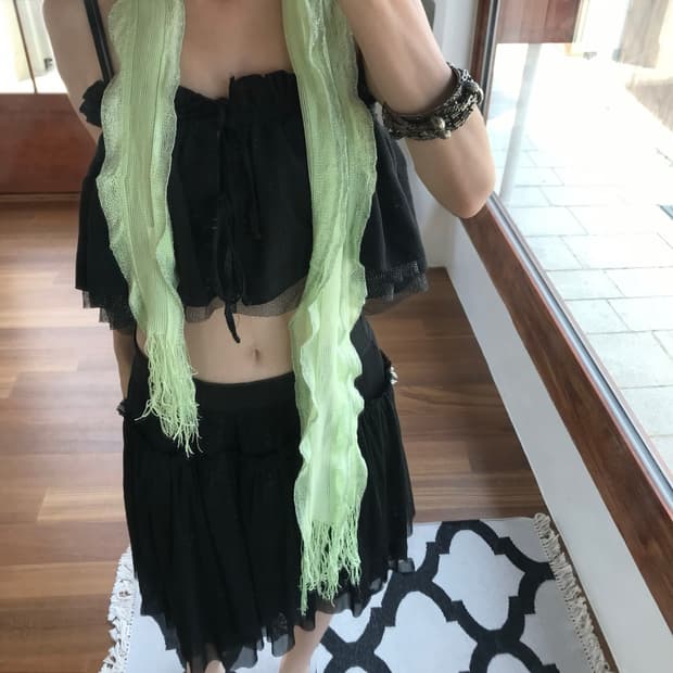 Lime Sheer Scarf