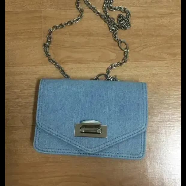 GU 데님 미니 크로스백