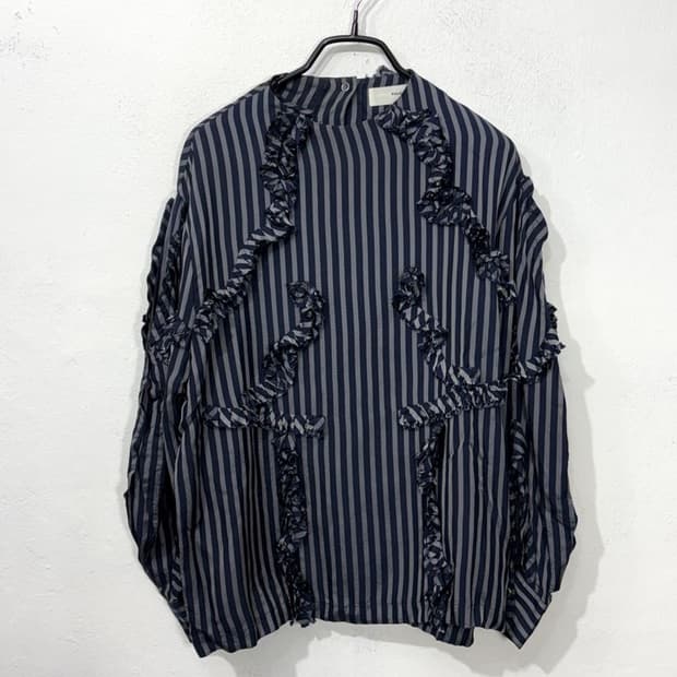 TOGA PULLA Stripe Ruffle Blouse