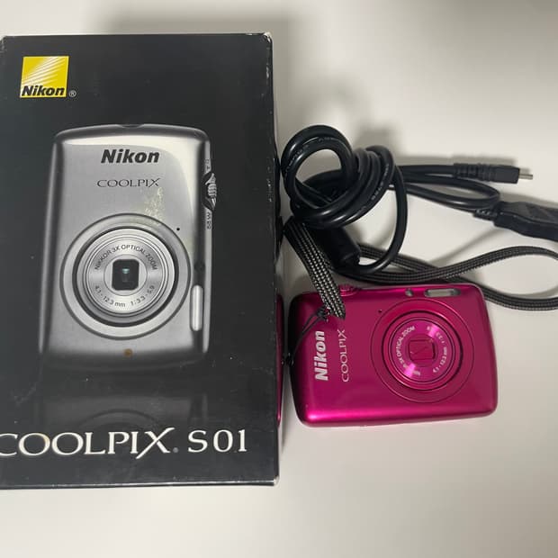 Nikon coolpix s01 pink 디카