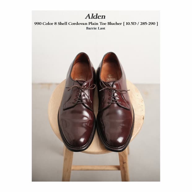 알든 990 10.5D(285-290)사이즈 버건디 코도반 플레인토 더비