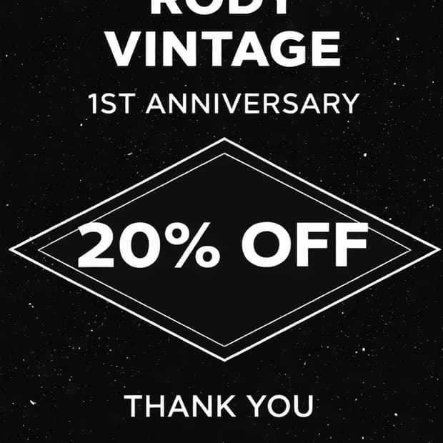 RODY VINTAGE가 1주년을 맞아 20% 할인 이벤트를 진행합니다