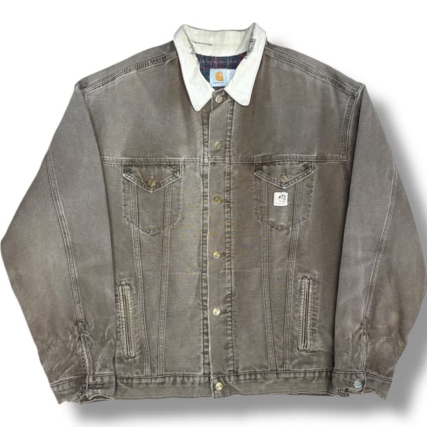 Carhartt 진 트러커 브라운 재킷