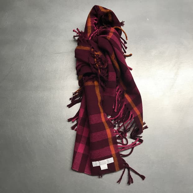 버버리 정품 캐시미어 머플러 버건디