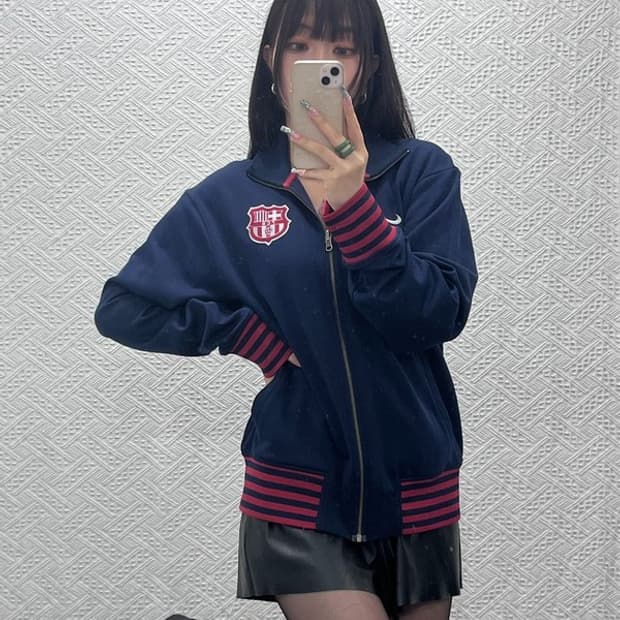 나이키 올드스쿨 레트로 바르셀로나 유니폼 져지 집업 M C12775