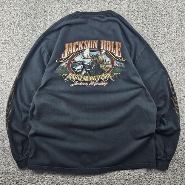 USA 할리데이비슨 잭슨 홀 플레임 롱슬리브 ( XL ) / 11526