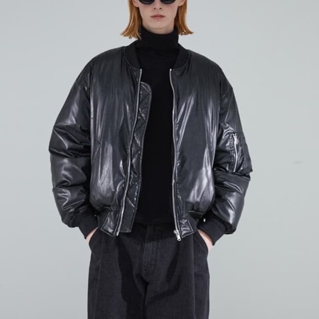 구스다운 레더 ma-1 