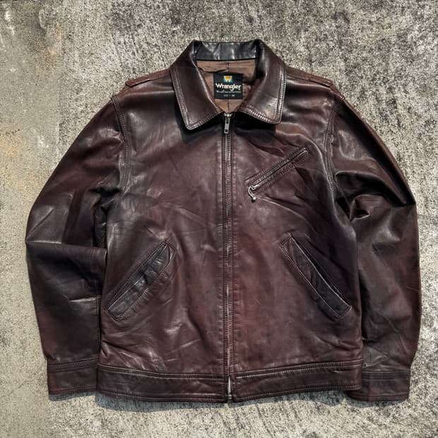 [M] 90s Wrangler 랭글러 가죽 스포츠 자켓