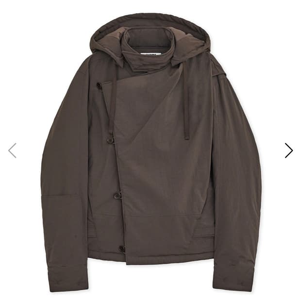 SYMM Draped Diagonal 점퍼 패딩 브라운 1