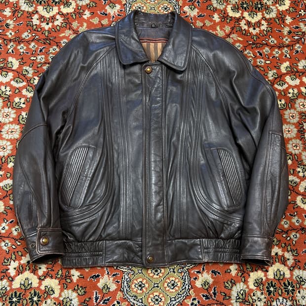 [100] 빈티지 램스킨 리얼레더 브라운 가죽자켓