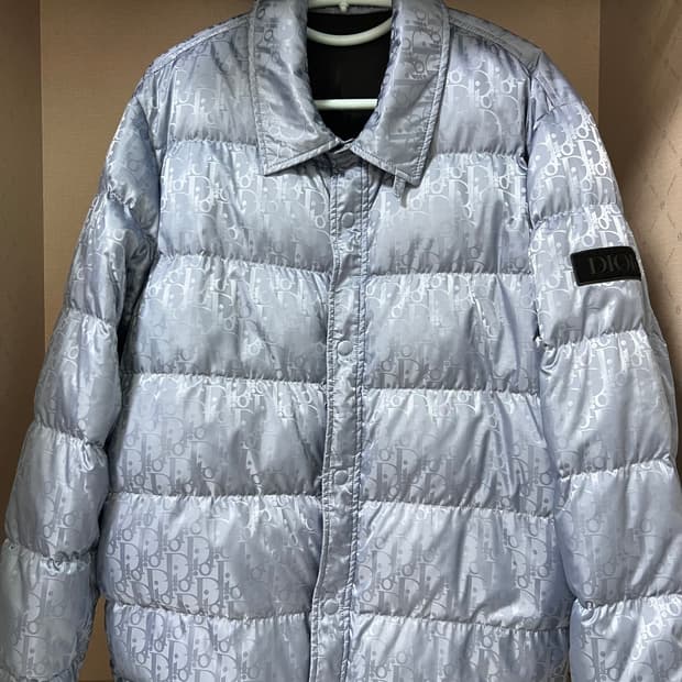 디올 오블리크 패딩 블루종 자켓 48