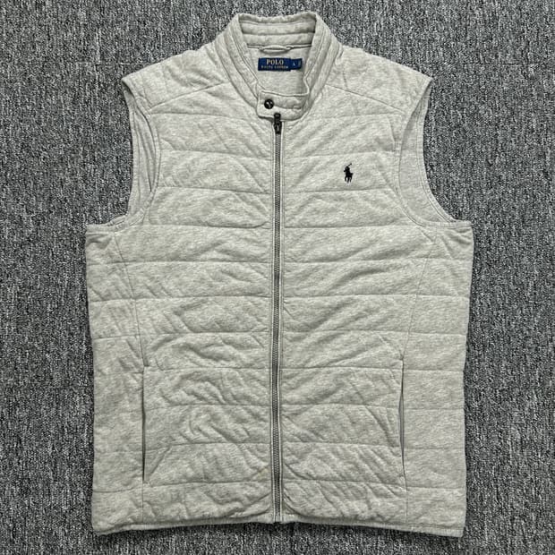 폴로 랄프로렌 그레이 퀄팅 베스트 L