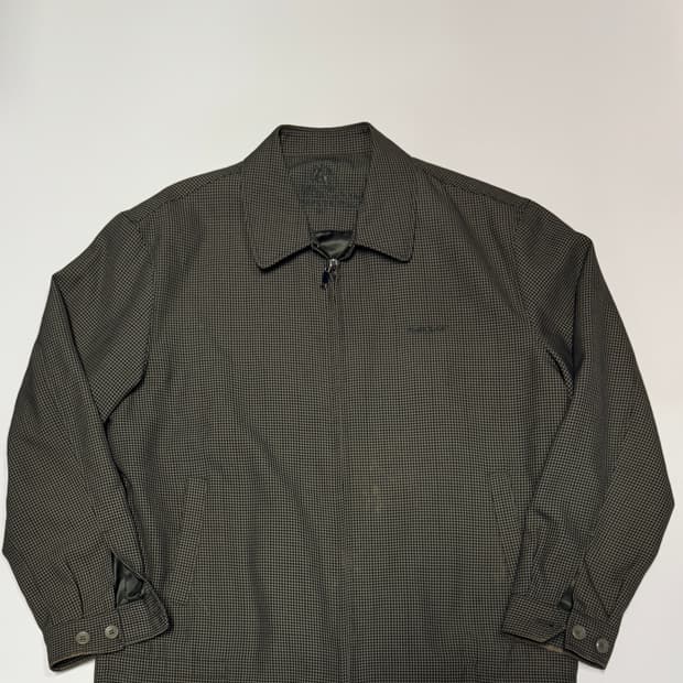 마르시아노 깅엄 체크 패턴 빈티지 블루종 자켓 XL