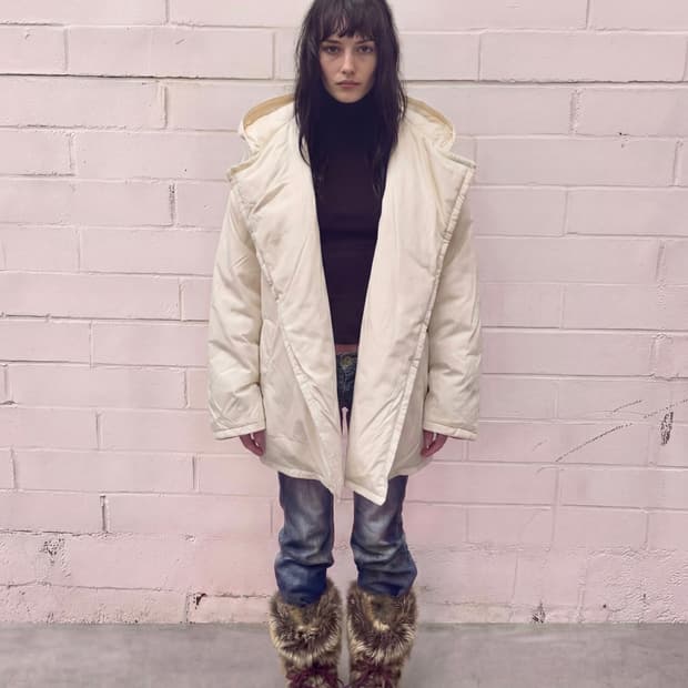 DKNY padded hoodie jumper