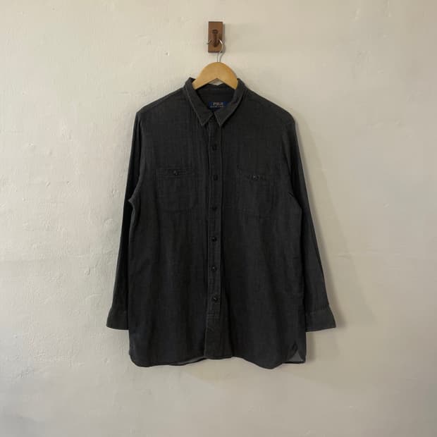 폴로 코튼 더블포켓 셔츠