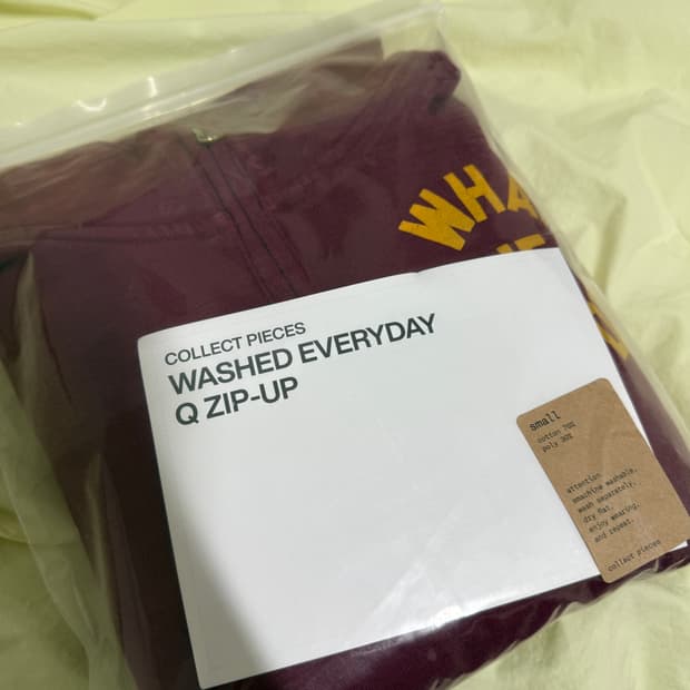 컬렉트피시스 Q 집업 스웨트 버건디 S