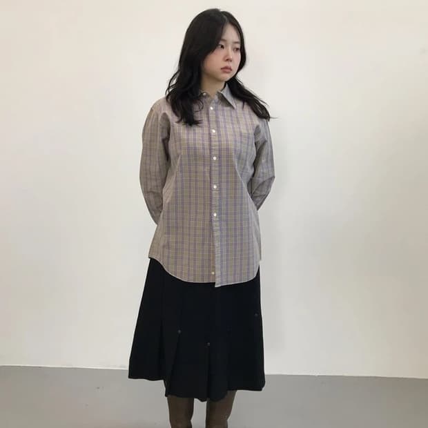 Emanuel Ungaro Paris Plaid Cotton Shirt