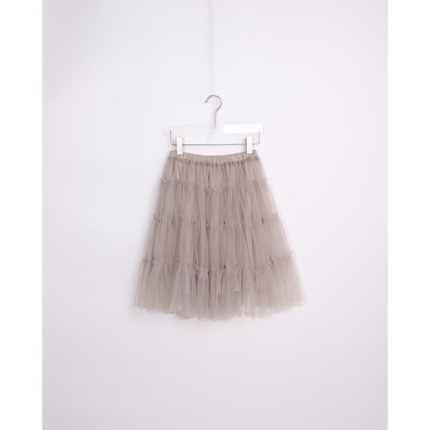 페인티드우드 mesh shadow skirt 그레이 판매합니다