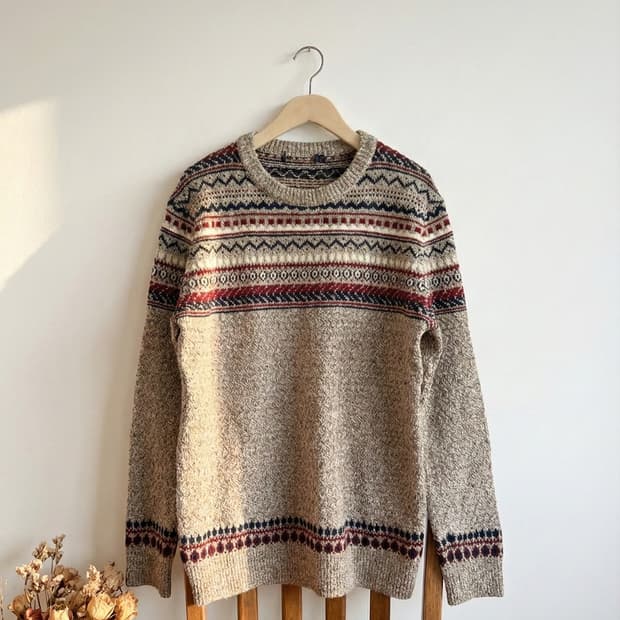  Nordic Pattern Wool Knit