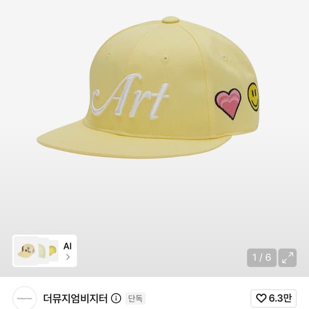 더뮤지엄비지터 모자(캡) 패키징