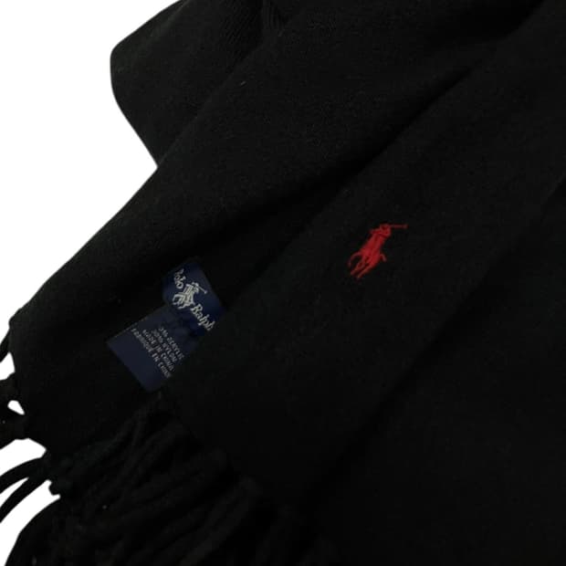 폴로 랄프로렌 블랙 머플러 목도리