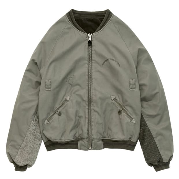 4) 25ss 폴리테루 리버시블 플로럴 수베니어 봄버 라이트 세이지