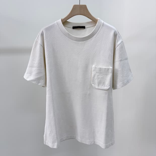 [A+급/XL] 루이비통 LV 모노그램 포켓 반팔 니트 블랙