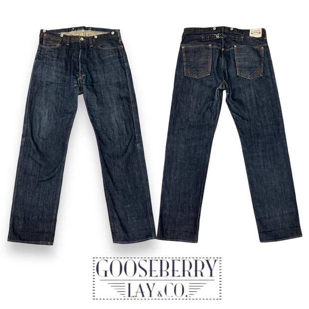 구즈베리 레이 벨크로 데님팬츠