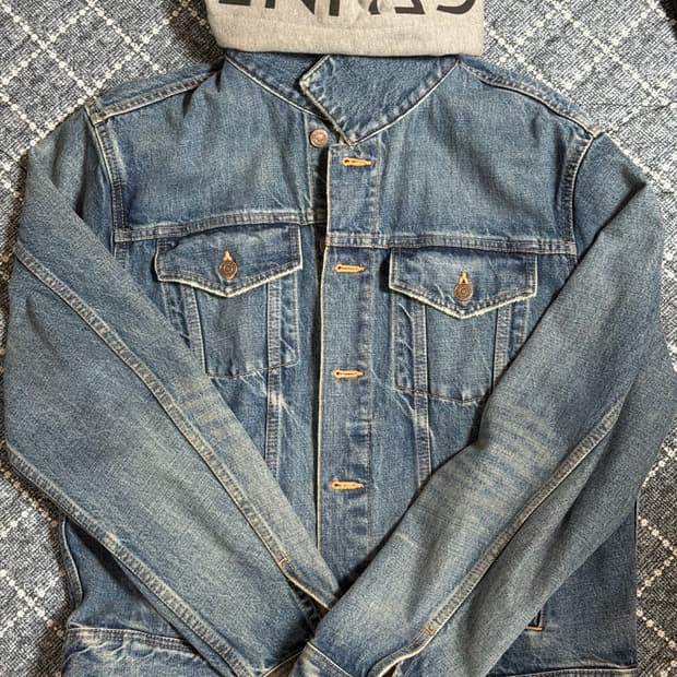 셀린느 백로고 후드 데님 자켓(압구정 갤러리아 백화점 구매) M