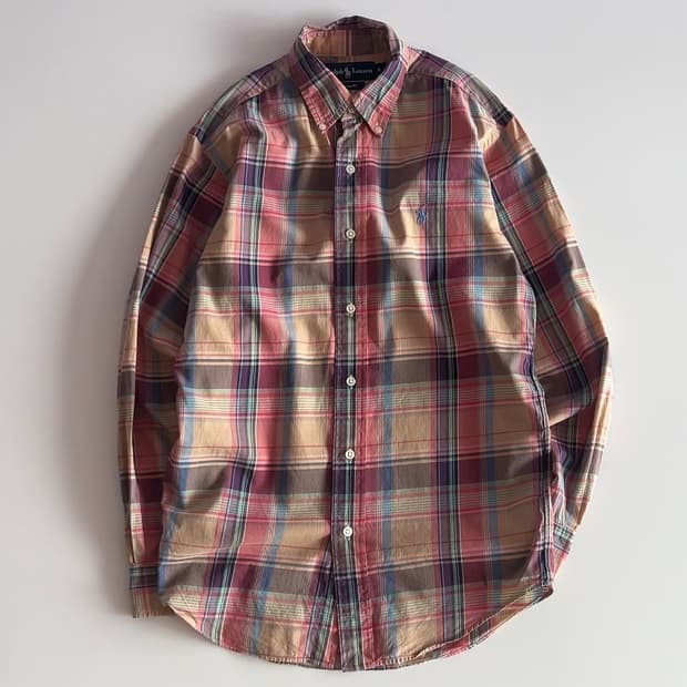 폴로 랄프로렌 커스텀핏 체크 셔츠 S