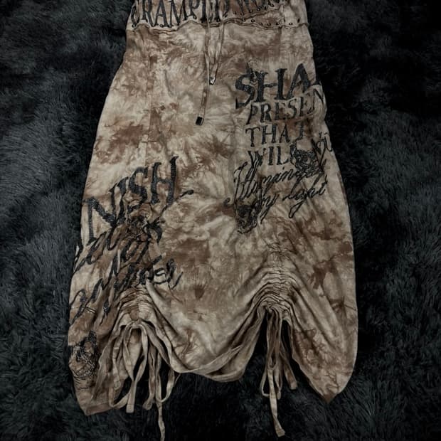 Ghost of Harlem 타이다이 레터링 셔링 롱스커트