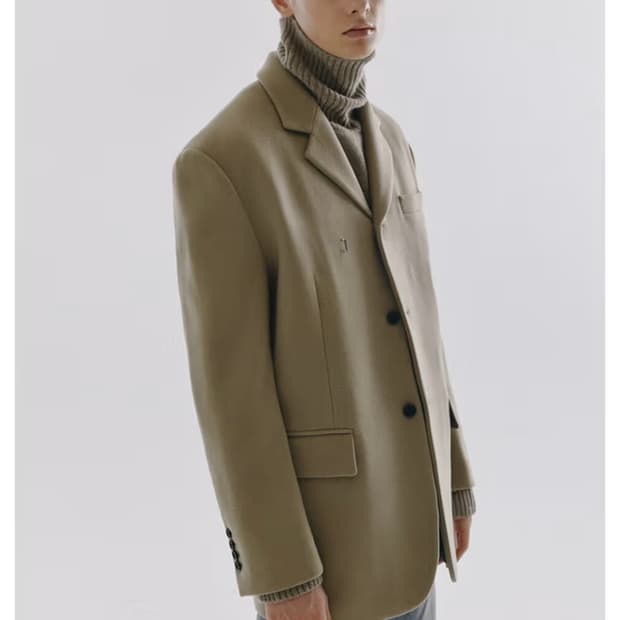 던스트 2-WAY 3 BUTTON HEAVY WOOL BLAZER(코트)