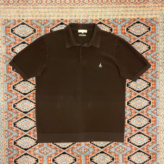 빈폴 이탈리안 브라운 면 니트 반팔카라티 남성L