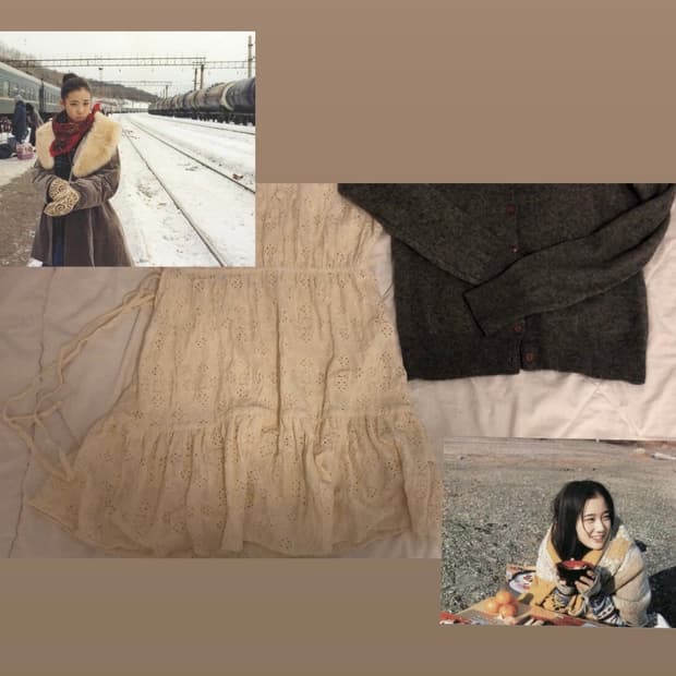 보헤미안 울 가디건 세트
